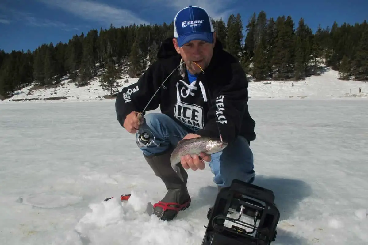 Ice Fishing in the Wyoming Mountains