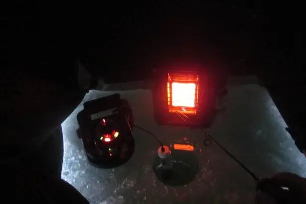 Photo of Portable Buddy Heater in Ice Shanty