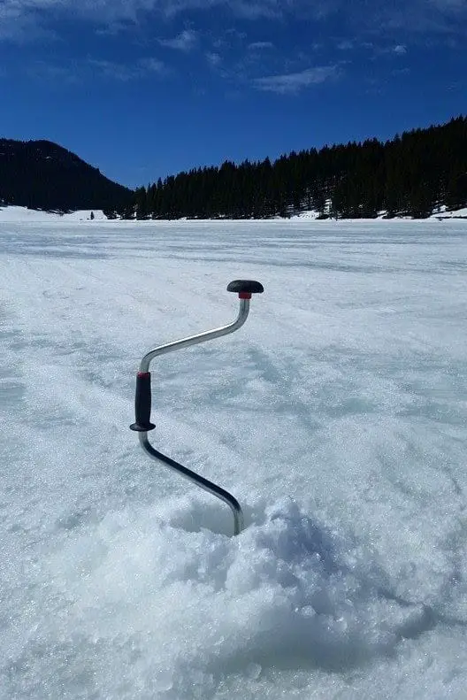 Photo of Strikemaster Lazer Hand Ice Auger in Ice