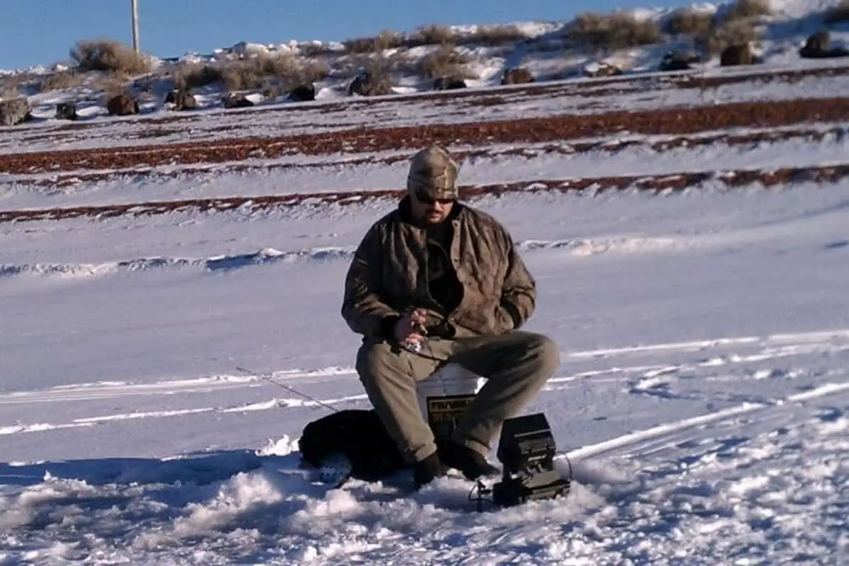 Photo of Ice Fishing on Lake DeSmet