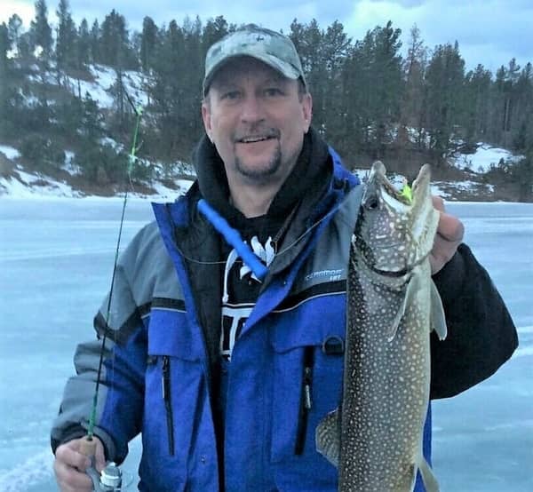 Photo of Lake Trout caught with Microplastic bait