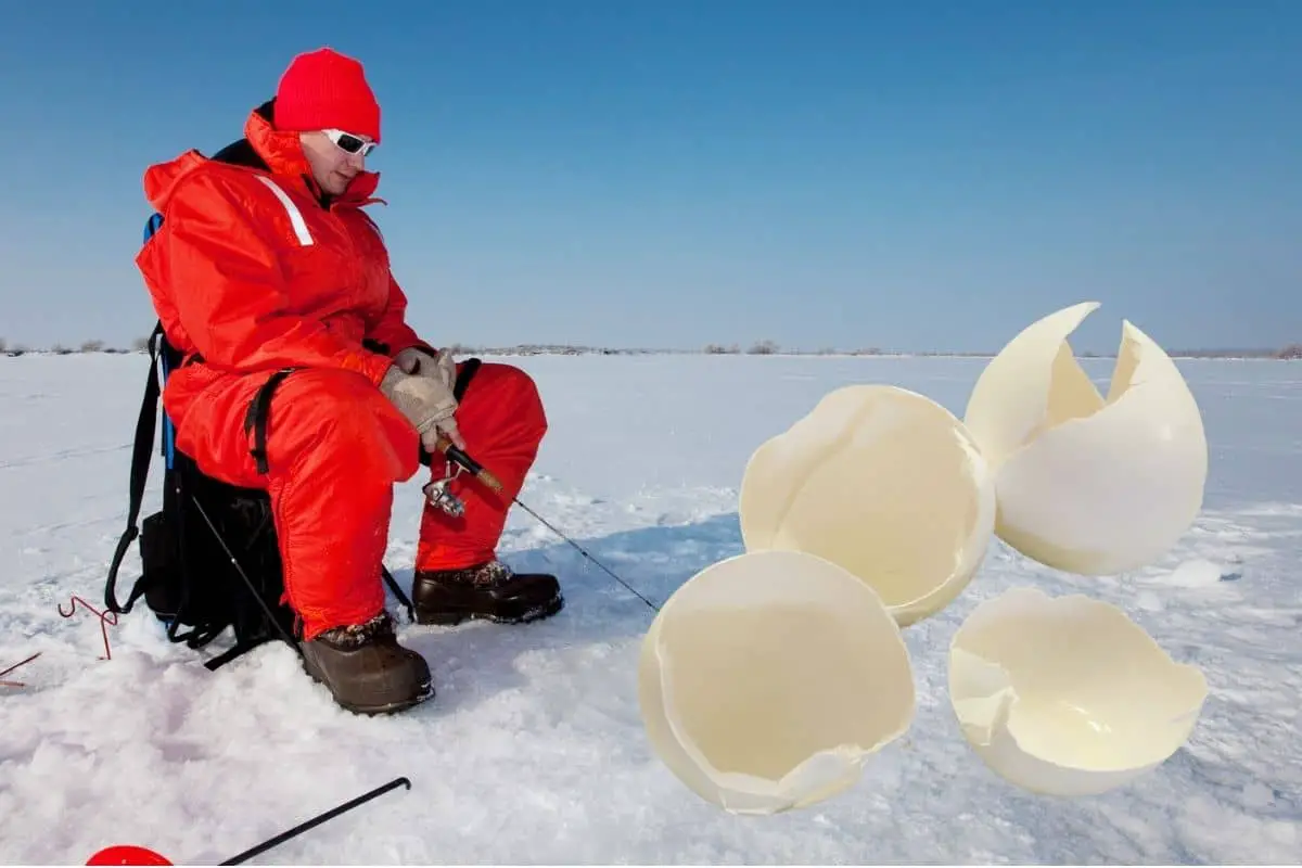 Photo of Ice Fishing with Egg Shells